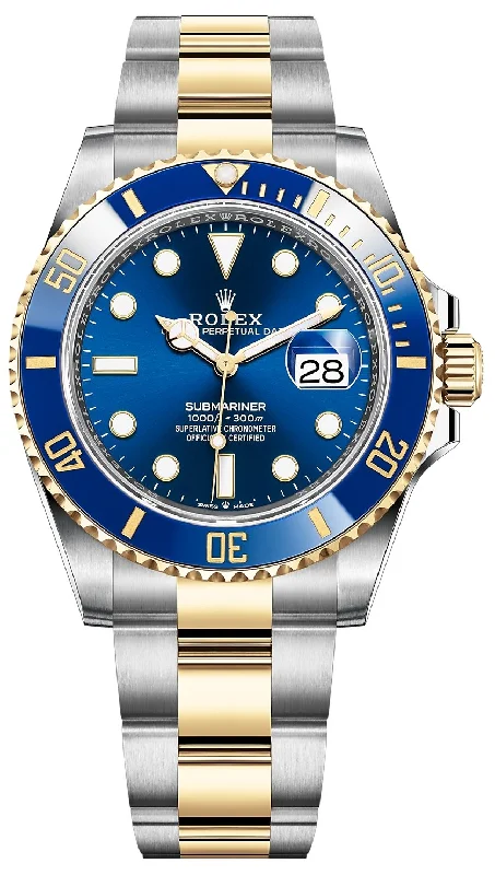 Rolex Submariner Two-Tone Yellow Gold & Steel Rolesor - Blue Dial Ceramic Bezel (Ref# 126613LB)