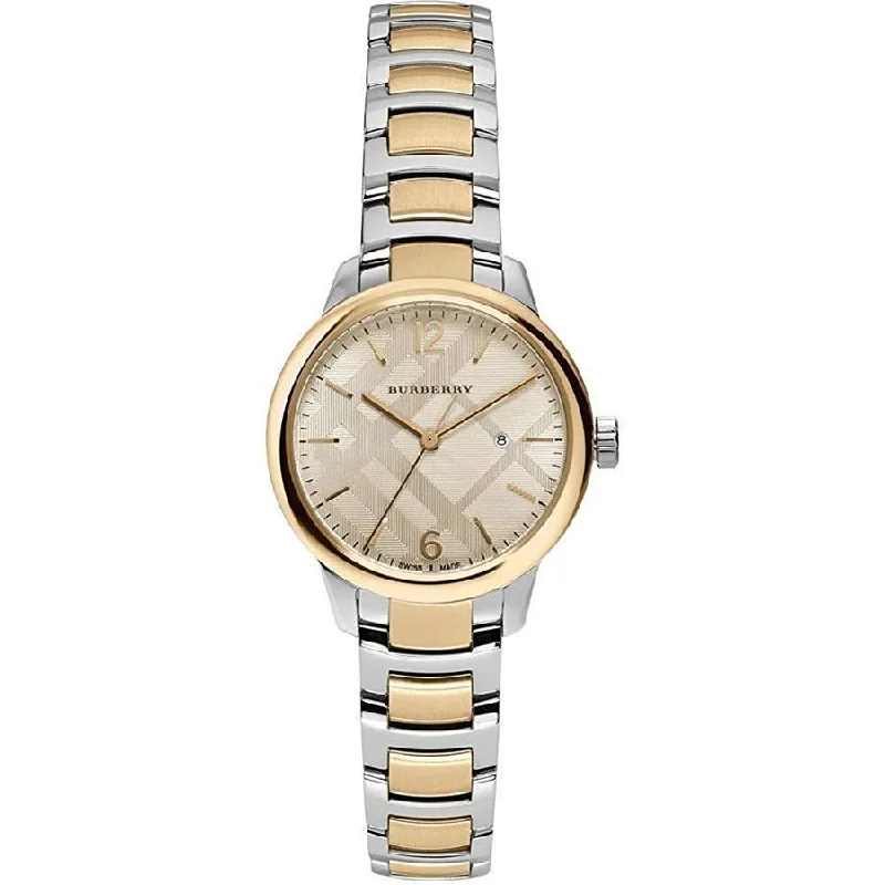 Burberry Ladies Watch Swiss Classic Two Tone 32mm BU10118