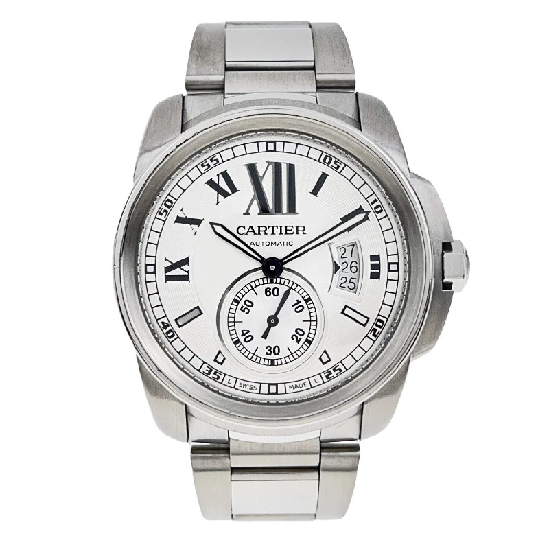 Cartier Calibre De Cartier Steel White Dial 42mm Automatic Men’s Watch