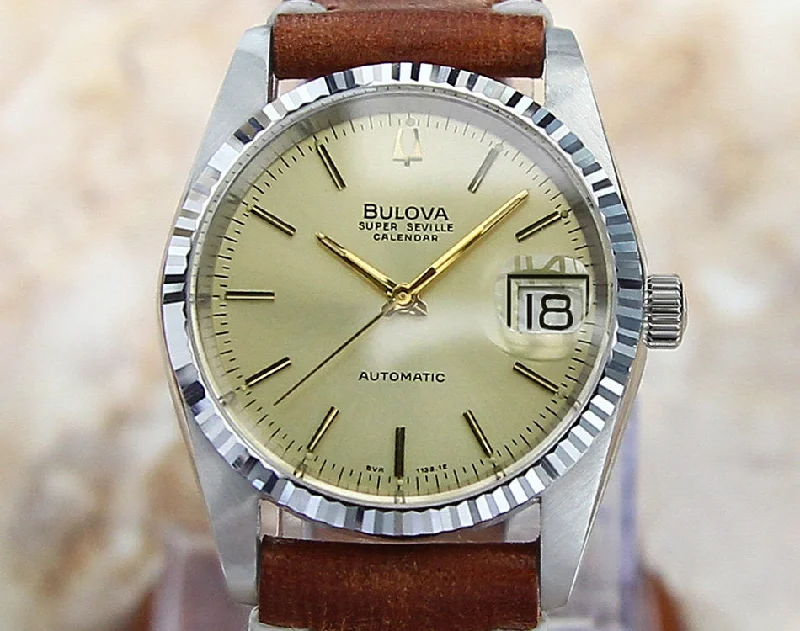 Bulova Super Seville Calendar Men's Watch - Gold Dial