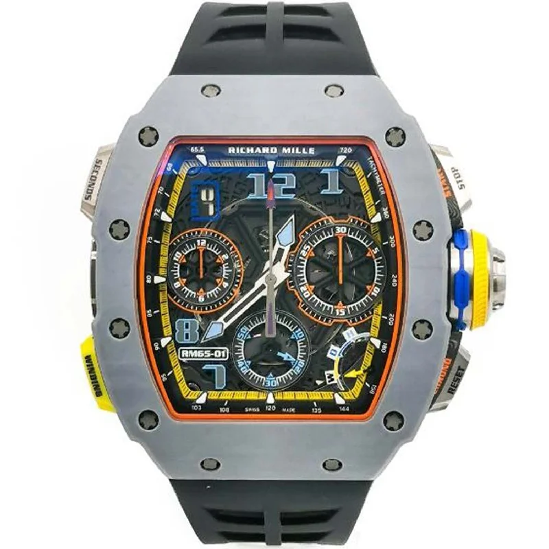 Richard Mille RM65-01 Automatic Winding Carbon Split Chronograph Open-Work Dial