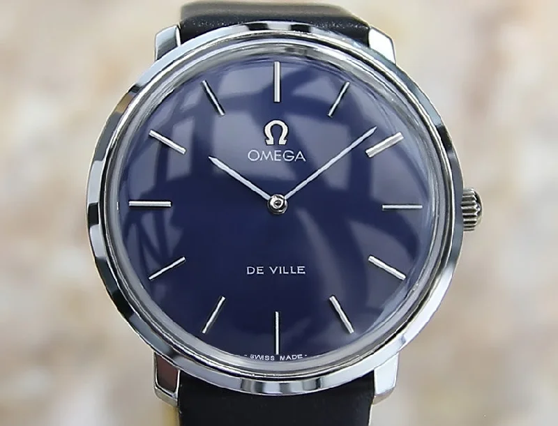 Omega DeVille Swiss Made Mens SS 1970 Vintage Watch