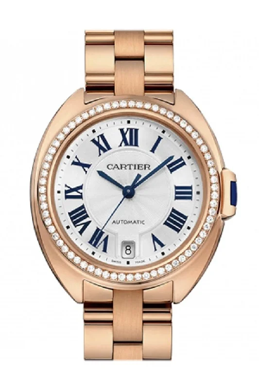 Cartier Cle 35 Flinque Sunray Effect Dial Ladies Watch WJCL0006