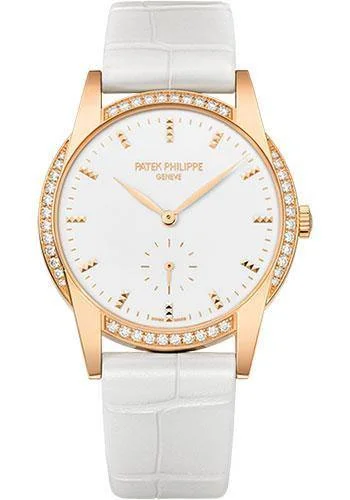 Patek Philippe 33mm Ladies Calatrava Watch White Dial 7122/200R