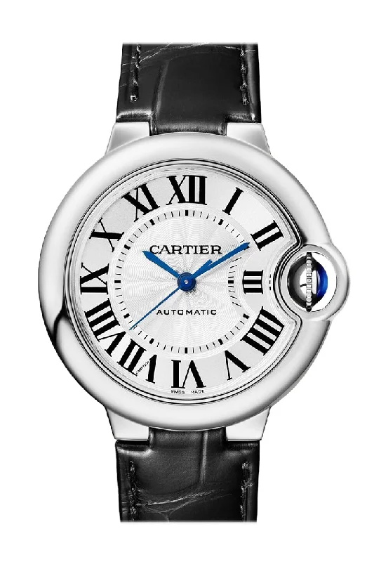 Cartier Ballon Bleu de Cartier Watch  33 mm Steel Case  Silvered Opaline Dial  WSBB0030