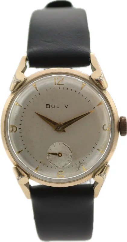 Vintage 29mm 1954 Bulova Men's Mechanical Wristwatch 11AB USA 10k RGP Art Deco