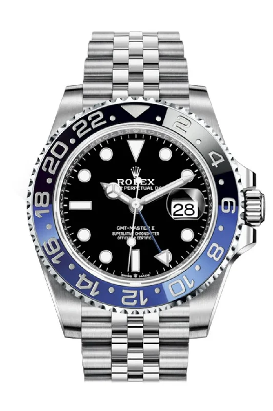 Rolex GMT-Master II Batman Black and Blue Bezel Automatic Men's Jubilee Watch 126710BLNR 126710