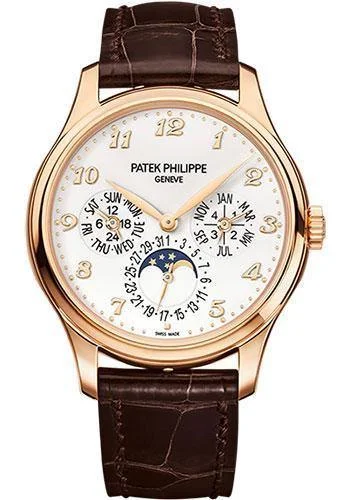 Patek Philippe 39mm Men Grand Complications Perpetual Calender Moonphase Watch Ivory Dial 5327R