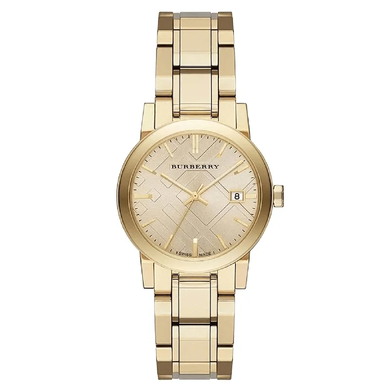 Burberry Ladies Watch The City 34mm Champagne Gold BU9134