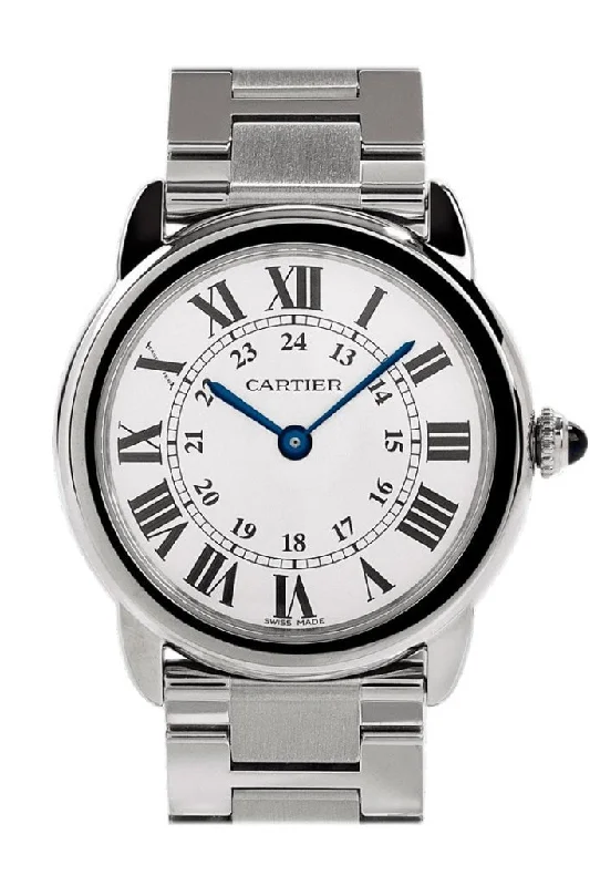 Cartier Rondo Solo Small Silver Dial Ladies Watch W6701004