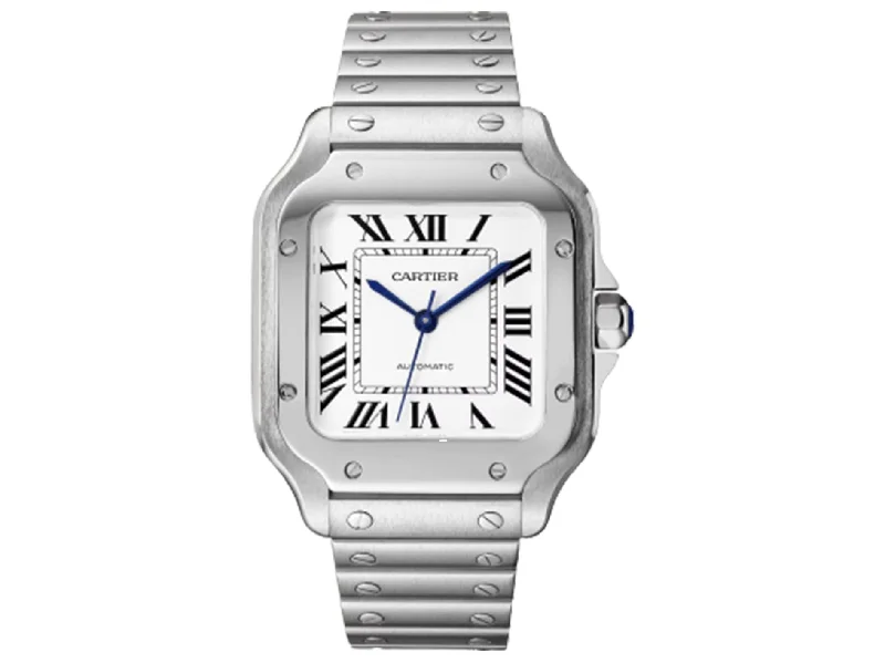 Cartier Santos Medium 35.1mm WSSA0029 Steel Silver Roman Dial