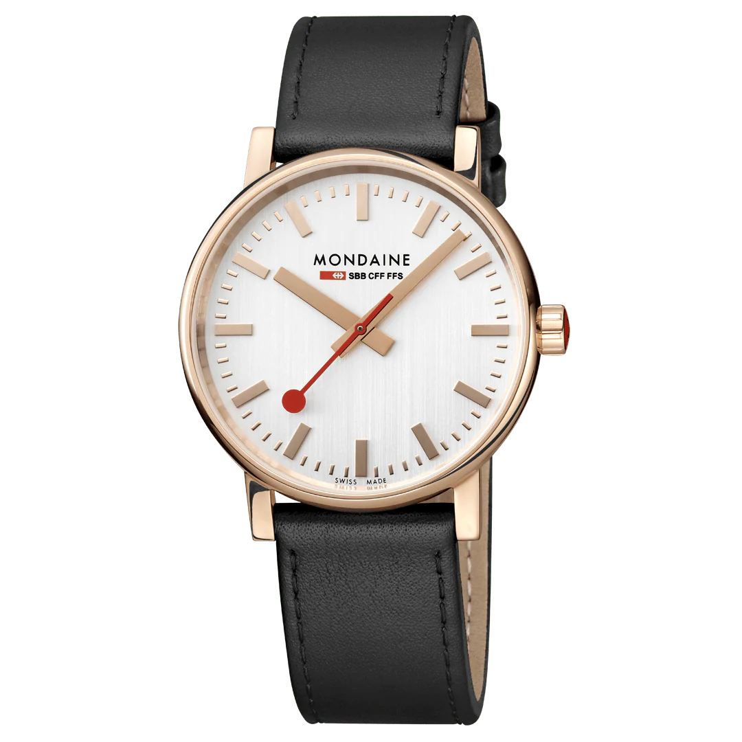 Mondaine Watch EVO2 Rose Gold Black MSE.40112.LB