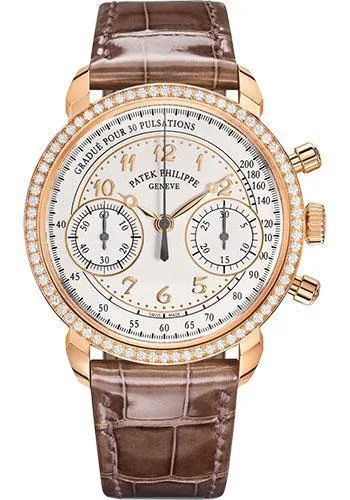 Patek Philippe 38mm Complications Chronograph - Rose Gold - Silvery Opaline Dial Opaline Dial 7150/250R