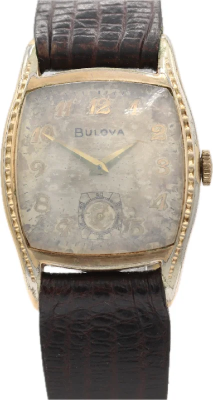 Vintage 27mm 1955 Bulova Men's Mechanical Wristwatch 10 BT USA Base Metal