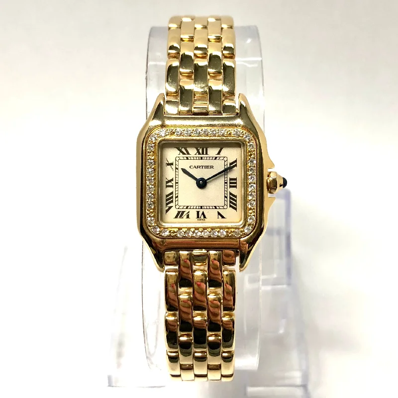 CARTIER PANTHERE Quartz 23mm 18K Yellow Gold 0.32TCW DIAMOND Watch