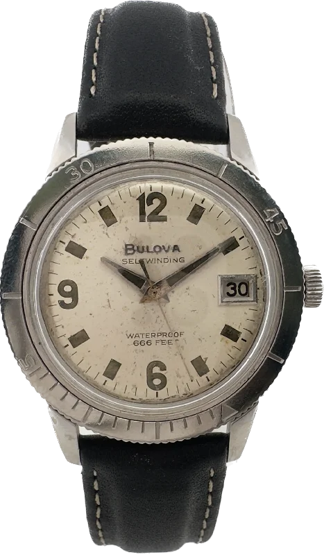 Vintage 1965 Bulova Deep Sea Diver 17 Jewel Men's Automatic Wristwatch 11ALACD