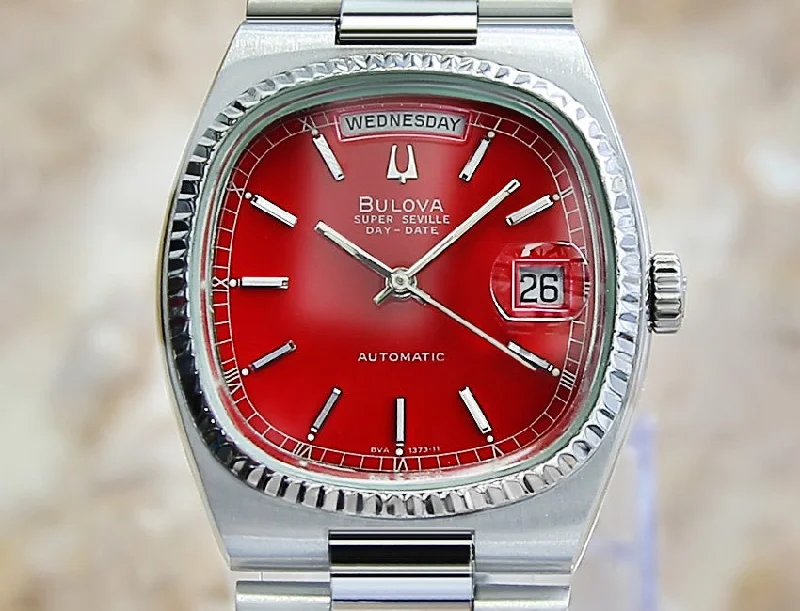 Bulova Super Seville Men's Watch - Red Dial