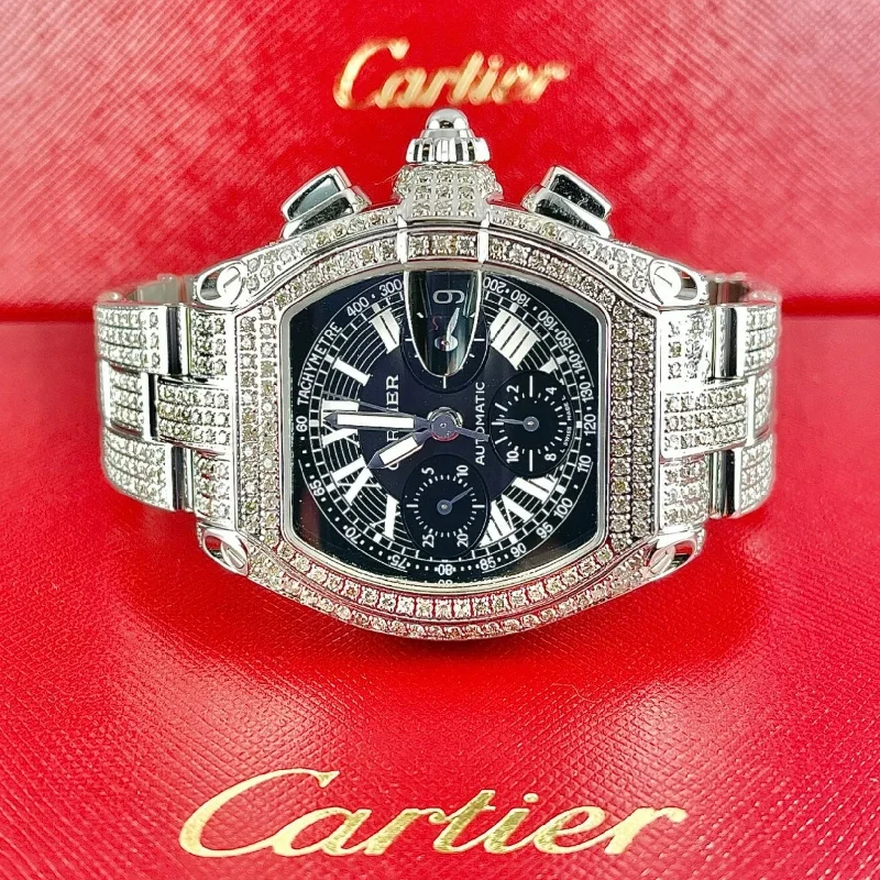 CARTIER ROADSTER 2618 Automatic 42mm ~10TCW DIAMOND Watch