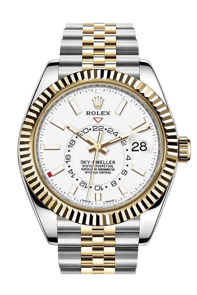 Rolex Sky-Dweller Yellow Rolesor Oyster Perpetual Sky-Dweller - White Index Dial - Jubilee Bracelet 326933