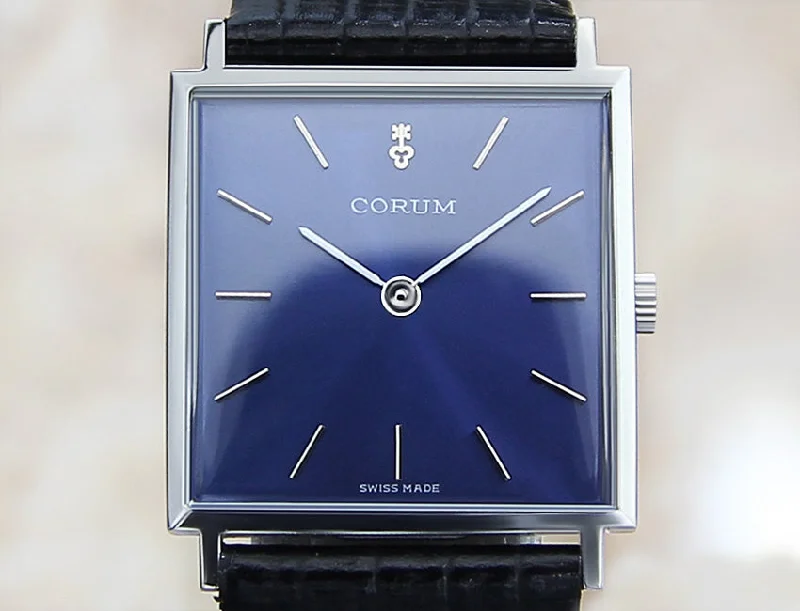 Corum Rare Mens Swiss Luxury Mens SS Manual 1970 Watch