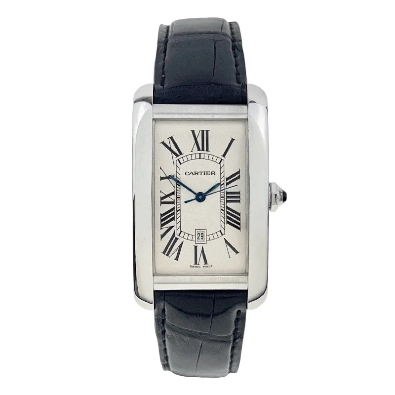 Cartier Tank Americaine Large 18k White Gold 26mm W2603256