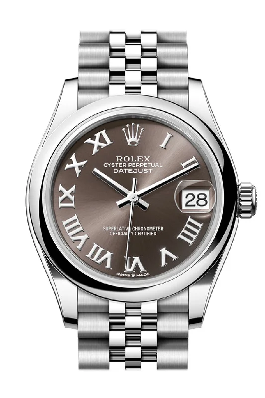 Rolex Datejust 31 Brown Roman Dial Jubilee Ladies Watch 278240 278240-0016