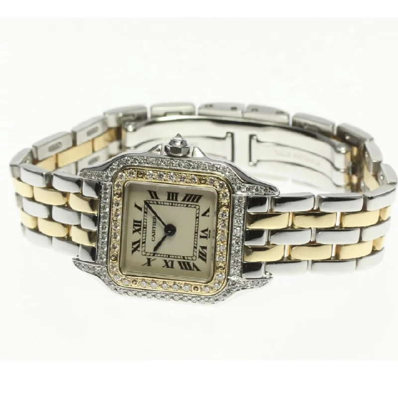 CARTIER PANTHERE Quartz 23mm 2 Row Gold 0.90TCW DIAMOND Watch