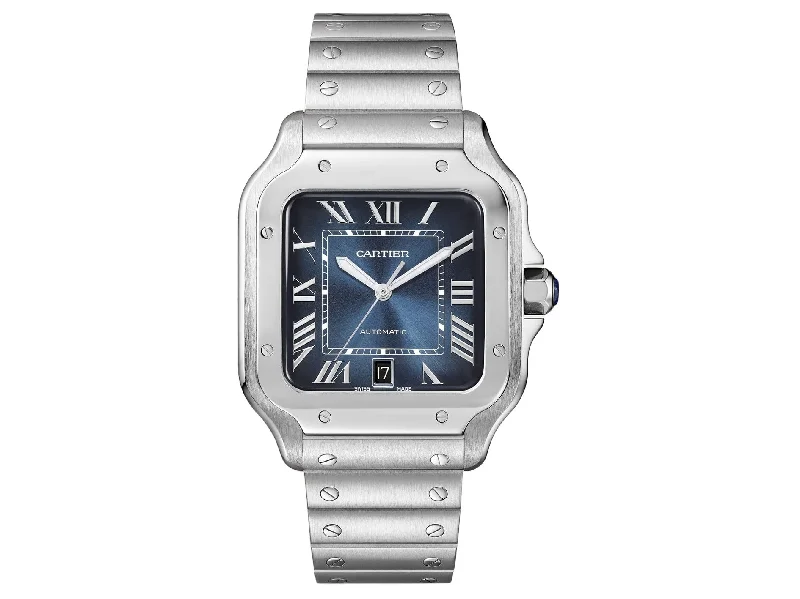 Cartier Santos Large 39.8mm WSSA0030 Steel Roman Blue Dial