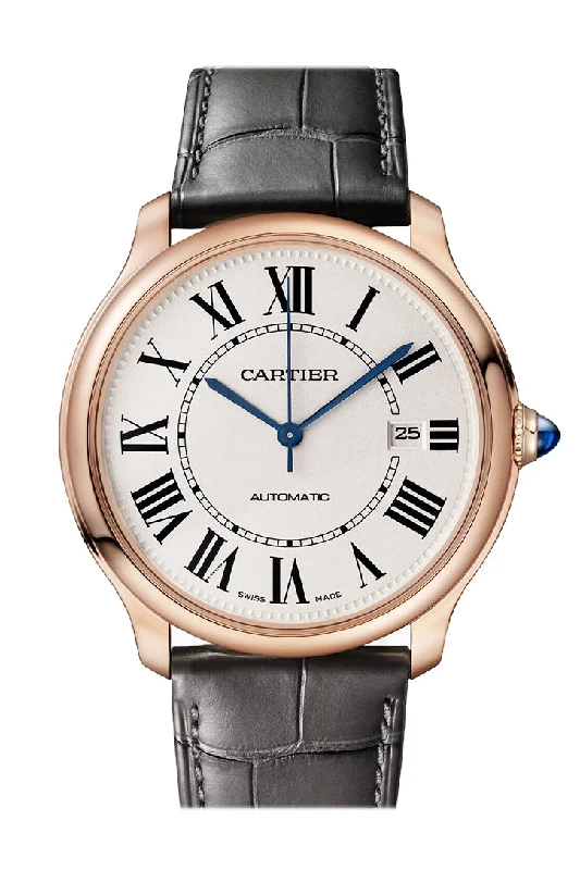 Cartier Ronde Louis Cartier Watch  40 mm Rose Gold Case Sandblasted Beige Dial  WGRN0011