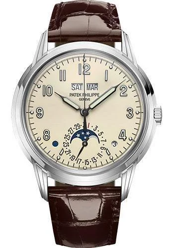 Patek Philippe 40mm Grand Complications Perpetual Calendar - White Gold - Lacquered Cream Dial C Dial 5320G