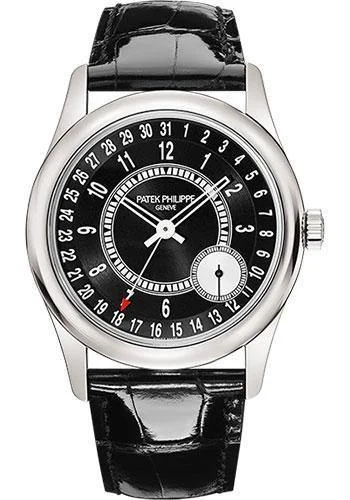 Patek Philippe 39mm Mens Calatrava Watch Black Dial 6006G