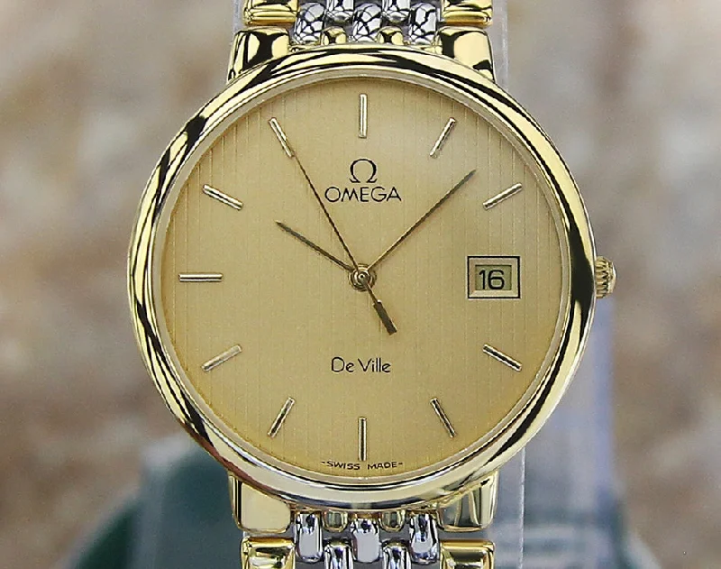 Omega DeVille Men's 33mm Gold-Plated Highest Grade Precision Watch