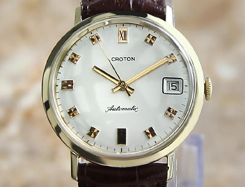 Croton German 14k Solid Gold Men's Watch