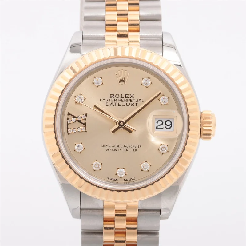 Rolex Datejust 28mm Two Toned 18k Yellow Gold/Stainless Steel with Diamonds Watch - 2019