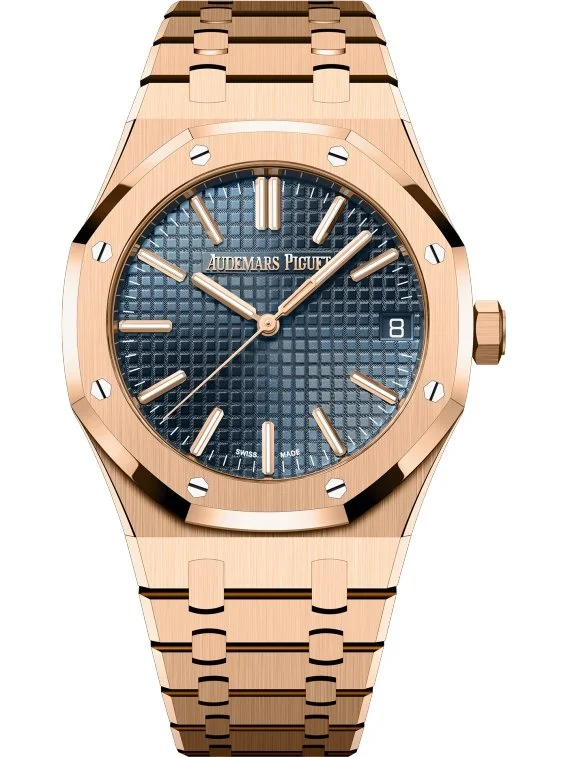 Audemars Piguet Royal Oak Selfwinding 2023 Release ROYAL OAK SELFWINDING Rose Gold Blue Dial 41mm 15510OR.OO.1320OR.03