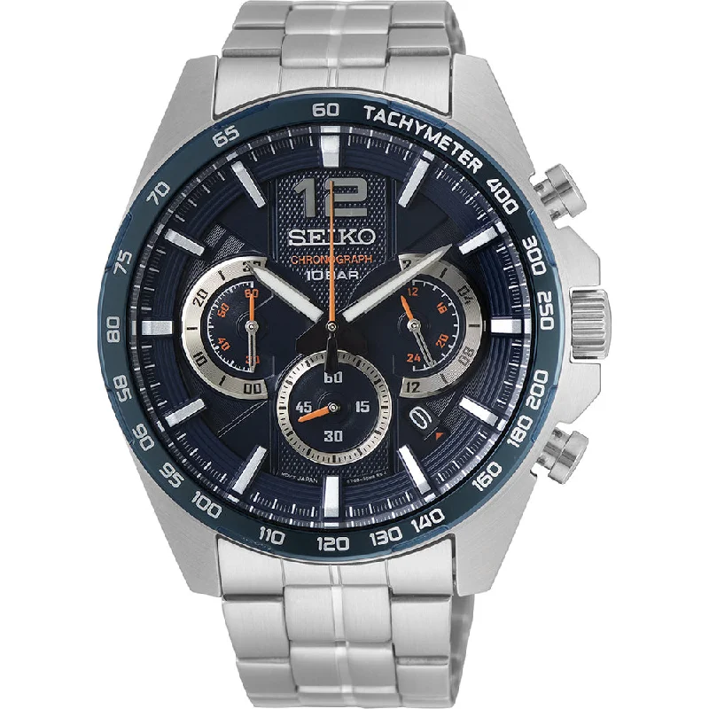 Seiko Conceptual Chronograph Men's Blue Watch SSB345P1