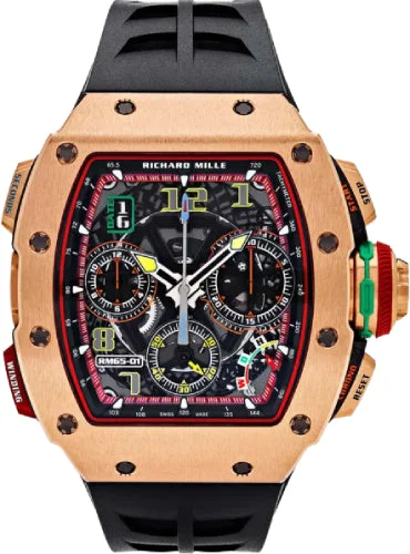 Richard Mille Automatic Winding Rose Gold Split Chronograph Open-Work Dial | RM65-01 (2)