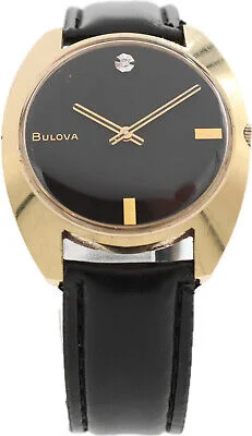 34mm 1972 Bulova 3292 Men's Mechanical Wristwatch 11 AN Swiss Gold Plated