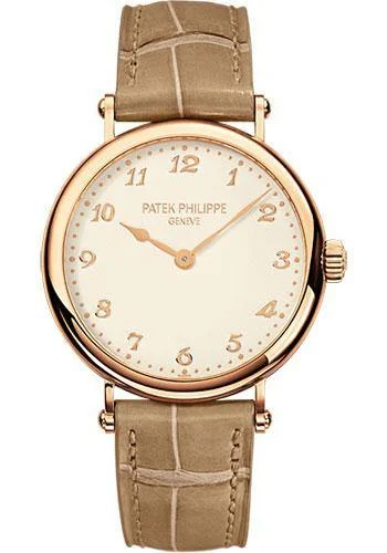 Patek Philippe 34.6mm Ladies Calatrava Watch Cream Dial 7200R