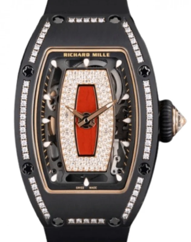 Richard Mille Automatic Winding Black Ceramic Red Lips Diamond Dial RM 07-01 - BRAND NEW