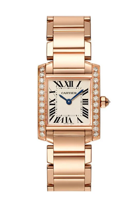 Cartier Tank Française 30MM Rose Gold Case Watch WGTA0030