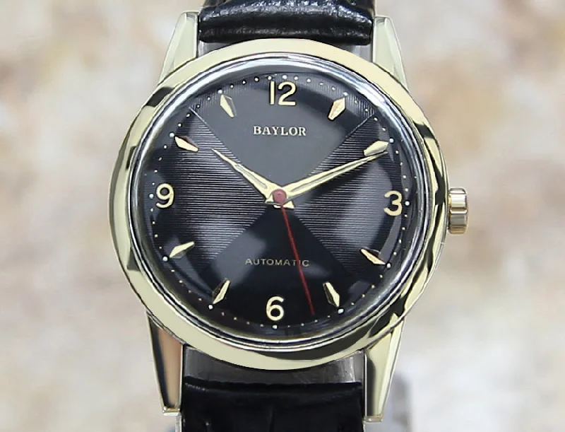 1960s Black Baylor Men's Dress Watch