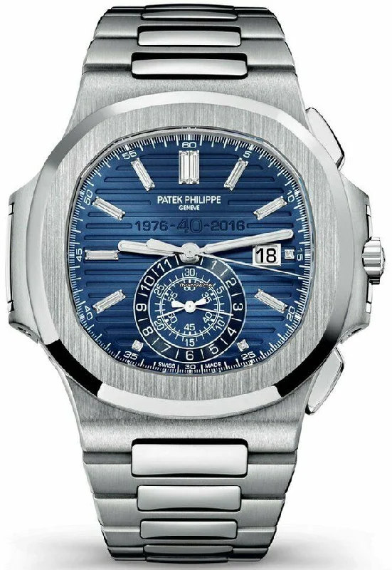 Patek Philippe Nautilus Chronograph White Gold Blue Dial 44mm 5976/1G-001