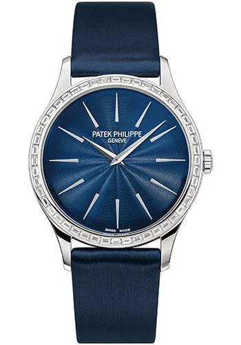 Patek Philippe 33mm Ladies' Calatrava Watch Blue Dial 4897/300G