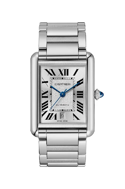 Cartier Tank Must Watch  41 mm x 31 mm Steel Case Silvered Dial WSTA0053