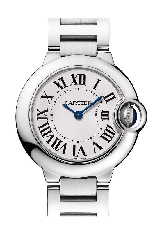 Cartier Ballon Bleu de Cartier Watch 28 mm Steel Case  Silvered Opaline Dial WSBB0067