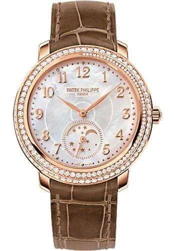 Patek Philippe 33.3mm Ladies Complications Watch White Dial 4968R