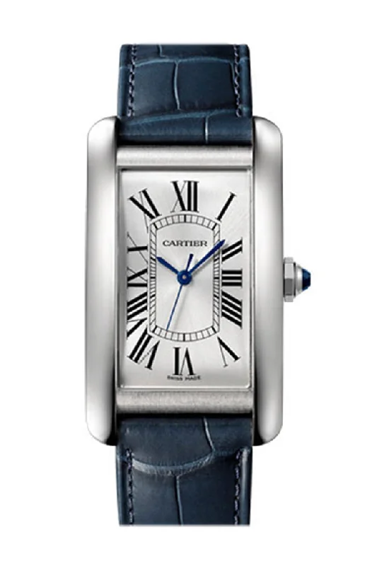 Cartier Tank Americaine Automatic Silver Dial Men's Watch WSTA0018