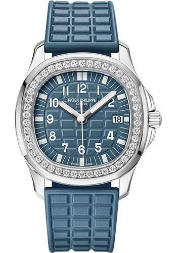 Patek Philippe 35.6mm Aquanaut Luce 35.6mm Steel Blue-Gray Embossed Blue Dial 5067A