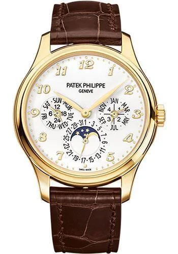 Patek Philippe 39mm Men Grand Complications Perpetual Calender Moonphase Watch Ivory Dial 5327J